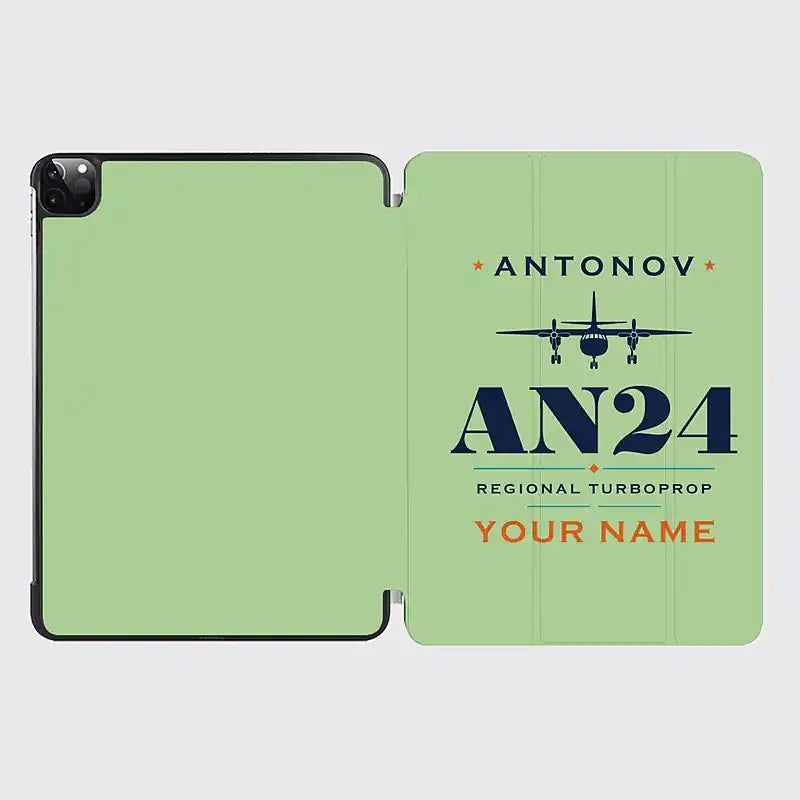Antonov An-24 - Heritage + Name - iPad Case - Light Green