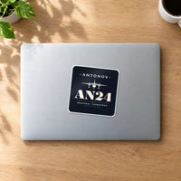 Thumbnail for Antonov An-24 - Heritage - Square Sticker - MacBook