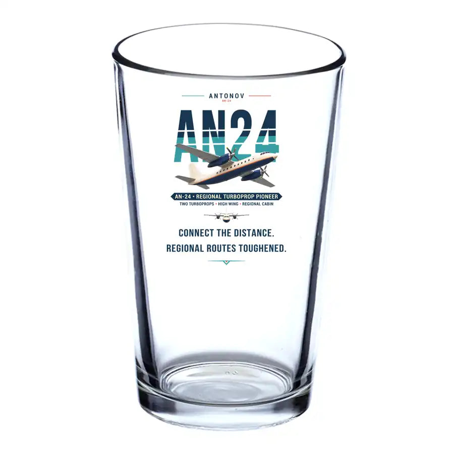 Antonov An-24 - Original - Beer & Water Glass