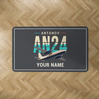 Thumbnail for Antonov An-24 - Original + Name - Rectangle Carpet - Dark Gray