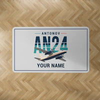 Thumbnail for Antonov An-24 - Original + Name - Rectangle Carpet - Light Gray