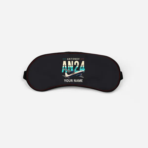 Antonov An-24 - Original + Name - Sleep Mask - Black