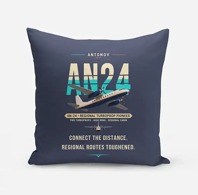 Antonov An-24 - Original - Pillow - Navy Blue