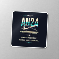 Thumbnail for Antonov An-24 - Original - Square Sticker - Close-up