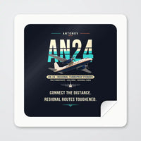 Thumbnail for Antonov An-24 - Original - Square Sticker - Peel