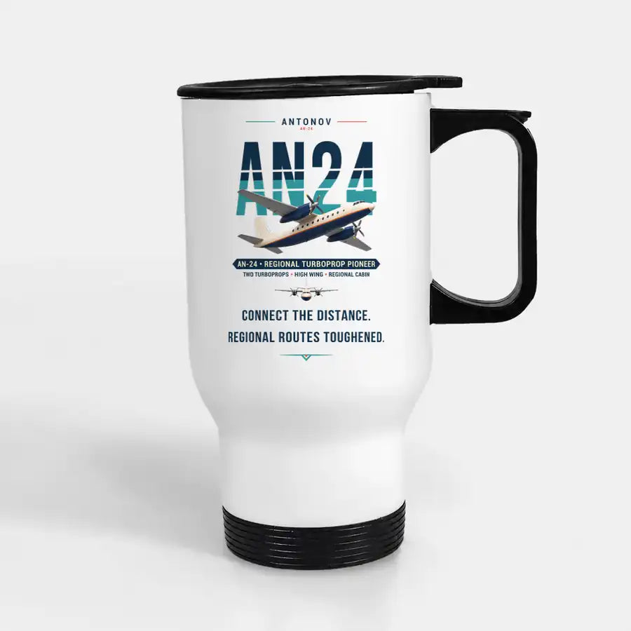 Antonov An-24 - Original - Stainless Steel with Holder - White