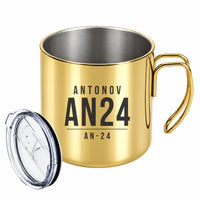 Thumbnail for Antonov An-24 - Portable Mug - Tag - Gold