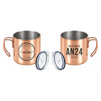 Thumbnail for Antonov An-24 - Portable Mug - Tag + Name - Copper