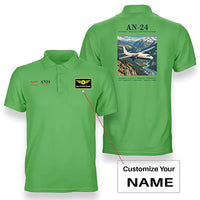 Thumbnail for Antonov An-24 - Poster - Double-Side Polo - Light Green + Name