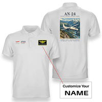 Thumbnail for Antonov An-24 - Poster - Double-Side Polo - White + Name