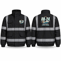 Thumbnail for Antonov An-24 Reflective Winter Jackets - Cartoon - Black