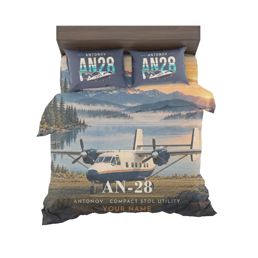 Antonov An-28 - 3D + Name - Bedding Set - Full Print