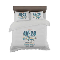 Thumbnail for Antonov An-28 - Cartoon + Name - Bedding Set - Light Gray