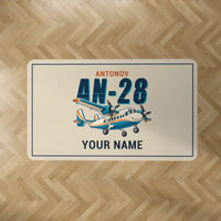 Thumbnail for Antonov An-28 - Cartoon + Name - Rectangle Carpet - Beige