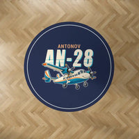 Thumbnail for Antonov An-28 - Cartoon - Round Carpet - Dark Blue