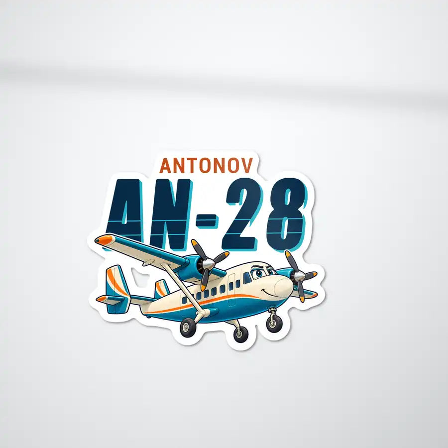 Antonov An-28 - Cartoon Die-Cut - Die-Cut - White Car