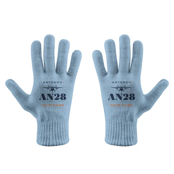 Antonov An-28 - Gloves - Full - Heritage + Name - Light Blue