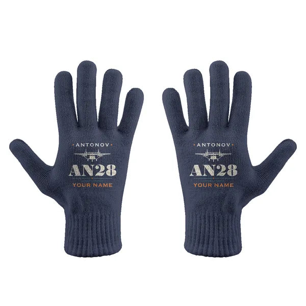 Antonov An-28 - Gloves - Full - Heritage + Name - Navy Blue