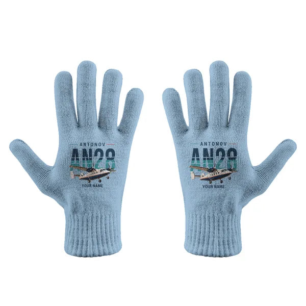 Antonov An-28 - Gloves - Full - Original + Name - Light Blue