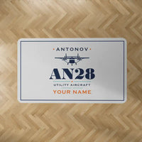 Thumbnail for Antonov An-28 - Heritage + Name - Rectangle Carpet - Light Gray
