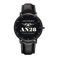 Thumbnail for Antonov An-28 - Heritage - Slim Leather - Black and Black Leather Strap