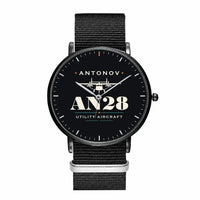 Thumbnail for Antonov An-28 - Heritage - Slim Leather - Black and Black Nylon Strap