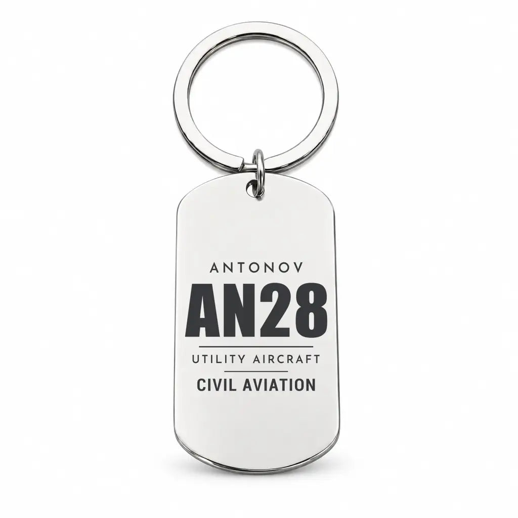 Antonov An-28 - Key Chain - Tag - Silver