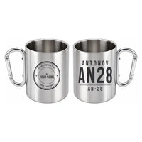 Thumbnail for Antonov An-28 - Outdoors Mug - Tag + Name - Silver