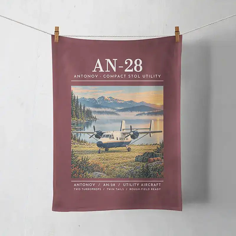 Antonov An-28 - Poster - Towel - Dark Red