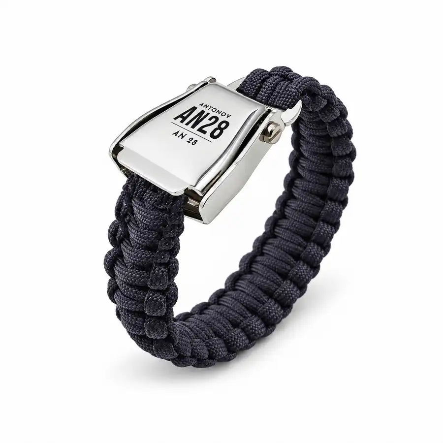 Antonov An-28 - Seat Belt Bracelet - Tag - Black