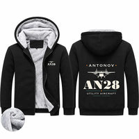 Thumbnail for Antonov An-28 Zipped Sweatshirts - Heritage - Black