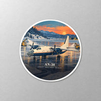 Thumbnail for Antonov An-30 - 3D - Circle Sticker - Close-up