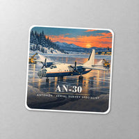 Thumbnail for Antonov An-30 - 3D - Square Sticker - Close-up