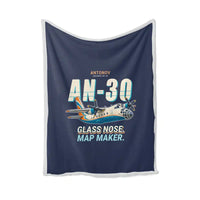 Thumbnail for Antonov An-30 - Cartoon - Blanket - Navy Blue