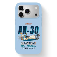 Thumbnail for Antonov An-30 - Cartoon + Name - MagSafe iPhone 17 Pro - Light Blue