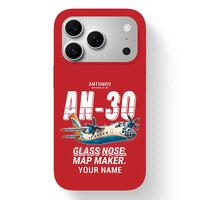 Thumbnail for Antonov An-30 - Cartoon + Name - MagSafe iPhone 17 Pro - Red