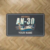 Thumbnail for Antonov An-30 - Cartoon + Name - Rectangle Carpet - Dark Gray