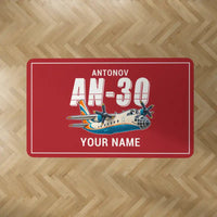 Thumbnail for Antonov An-30 - Cartoon + Name - Rectangle Carpet - Red