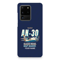 Thumbnail for Antonov An-30 - Cartoon + Name - Samsung Case - Navy Blue