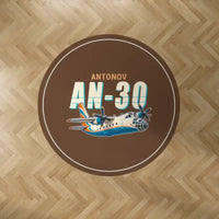 Thumbnail for Antonov An-30 - Cartoon - Round Carpet - Brown