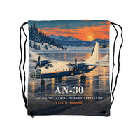 Thumbnail for Antonov An-30 - Drawstring Bag - 3D Scene + Name