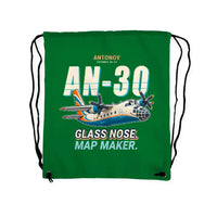 Thumbnail for Antonov An-30 - Drawstring Bag - Cartoon - Green