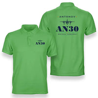Thumbnail for Antonov An-30 - Heritage - Double-Side Polo - Light Green