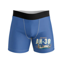 Thumbnail for Antonov An-30 - Men Boxers - Cartoon - Blue
