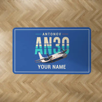 Thumbnail for Antonov An-30 - Original + Name - Rectangle Carpet - Blue
