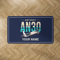 Thumbnail for Antonov An-30 - Original + Name - Rectangle Carpet - Dark Blue