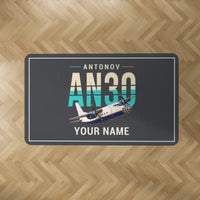 Thumbnail for Antonov An-30 - Original + Name - Rectangle Carpet - Dark Gray