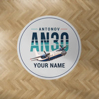 Thumbnail for Antonov An-30 - Original + Name - Round Carpet - Light Gray