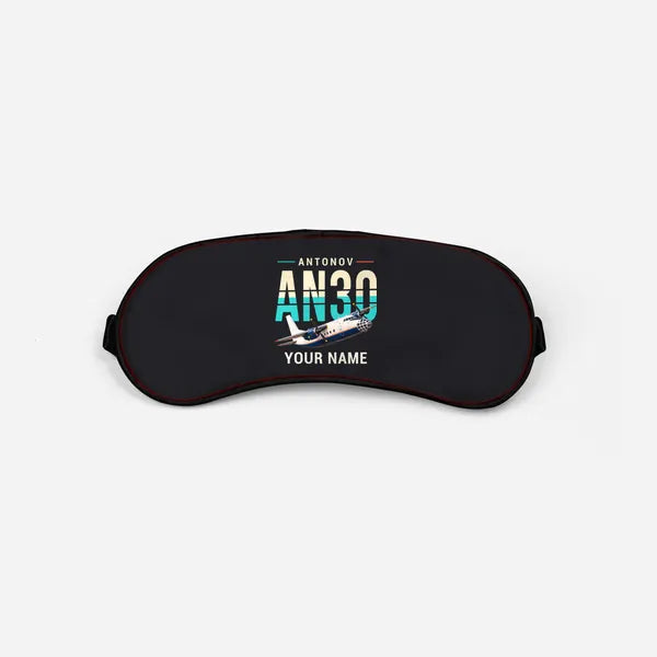 Antonov An-30 - Original + Name - Sleep Mask - Black