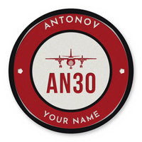 Thumbnail for Antonov An-30 Patches - Circle + Name - Red White